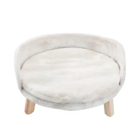 PAWS ASIA Manufacturers White Pet Cat Sofa Washable Elevated Dog Bed With Wood Legs