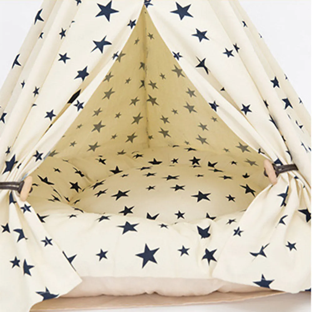 PAWS ASIA Manufacturers Windproof Fashion Luxury Dog Bed Cat Pet Play Tent With Pine Wood