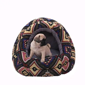 PAWS ASIA Supplier Dropshipping Small Pet Plush Detachable Half Enclosed Fancy Cat Bed Dog