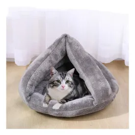 PAWS ASIA Suppliers Custom Modern Luxury Soft Plush Removable Half Enclosed Novelty Cute Round Calming Cat Bed Sofa