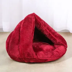 PAWS ASIA Suppliers Custom Modern Luxury Soft Plush Removable Half Enclosed Novelty Cute Round Calming Cat Bed Sofa