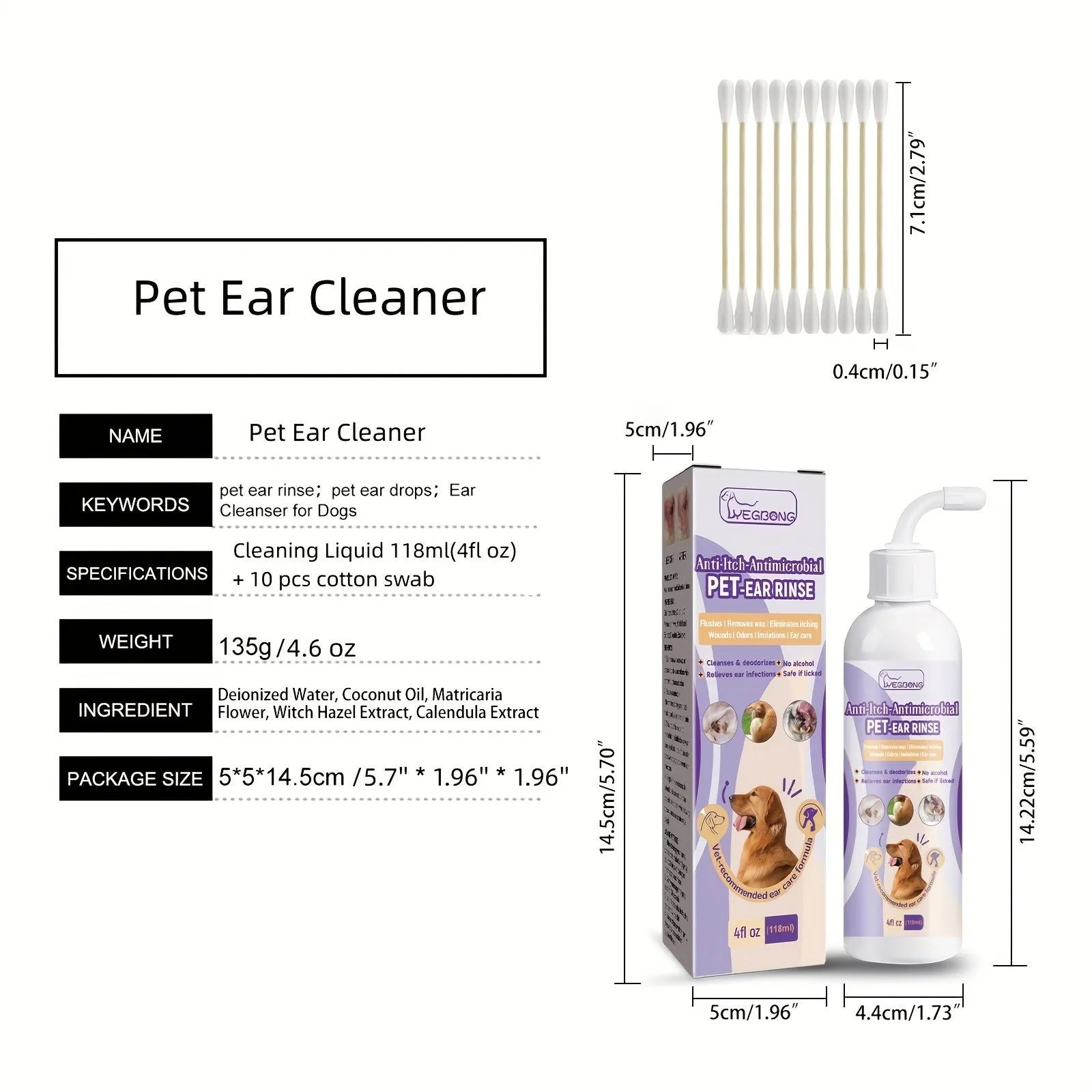 Pet Ear Wash Drops Effective Treatment for Ear Infections