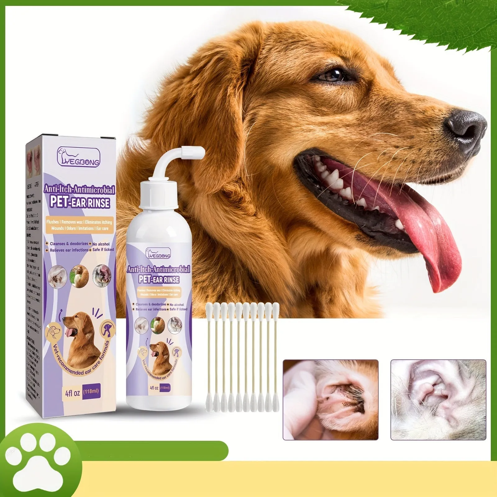 Pet Ear Wash Drops Effective Treatment for Ear Infections
