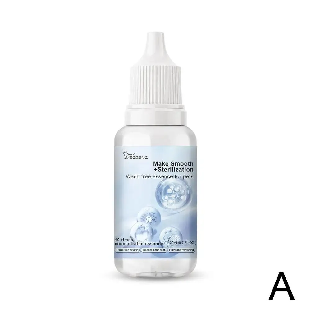 Pet Leave-in Essence,Pets Body Wash Removing Dirts Mites Cat Detangling Spray 20ml Wash Free Dematting Essence For Dogs