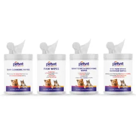 Petvit Combo Wipes for Dogs and Cats (Eye Nose & Paw Grooming Ear)