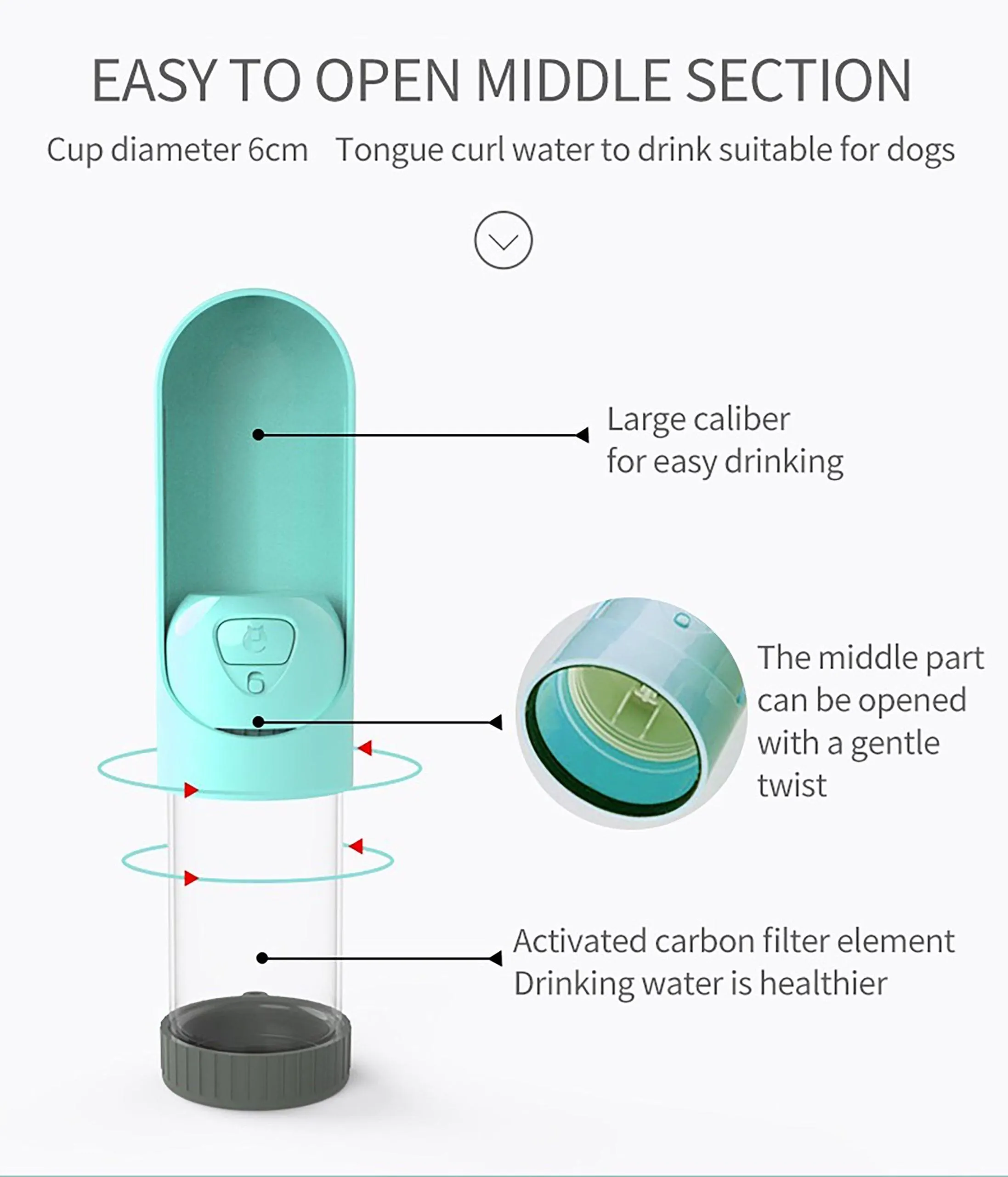 Portable Water Bottle for Pets