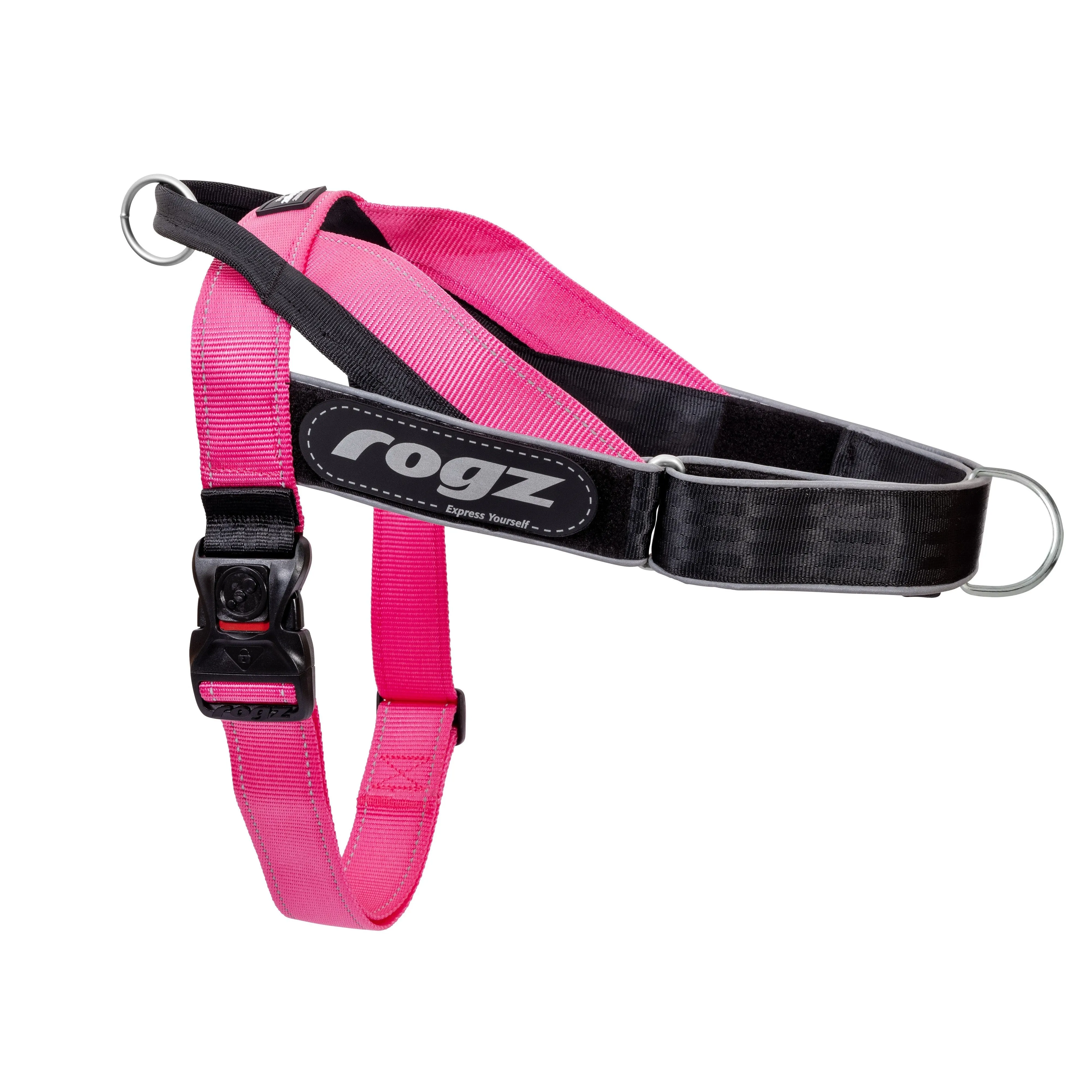 Rogz Utility LetzGo Personalised Harness Pink Xlge=^._.^=^^^