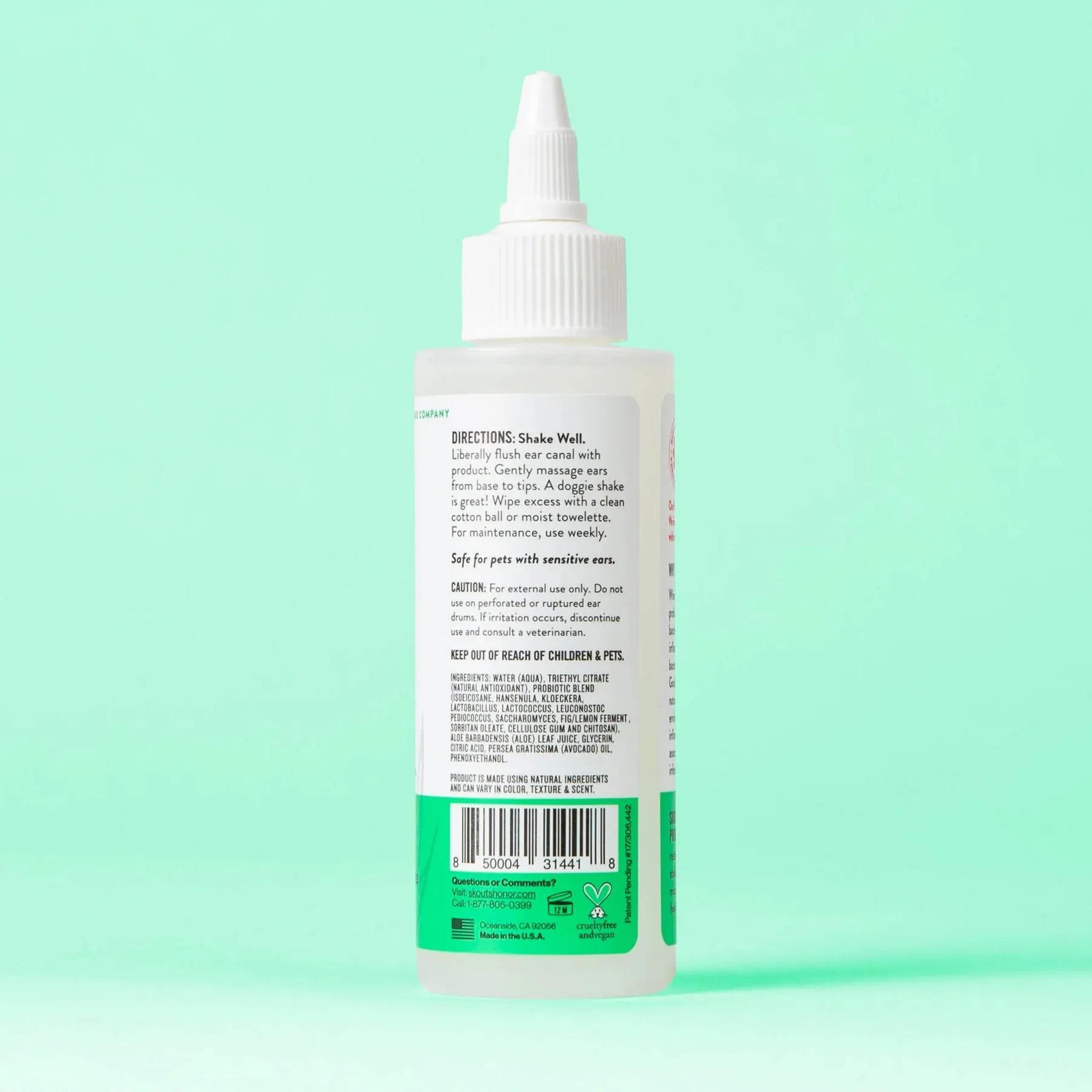 Skout's Honor Probiotic Ear Cleaner 4-oz Bottle, For Dogs & Cats
