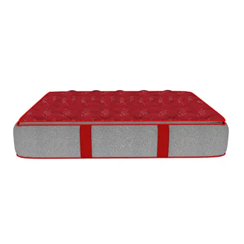 SLEEPSPA by COIRFIT Euphoria Normal Top 10' Inch Queen Size Bonell Spring Mattress with 6 Year Warranty | Orthopedic Pro - Doctor Recommended | PU Foam for Better Support & Comfort (72X70X10, RED)