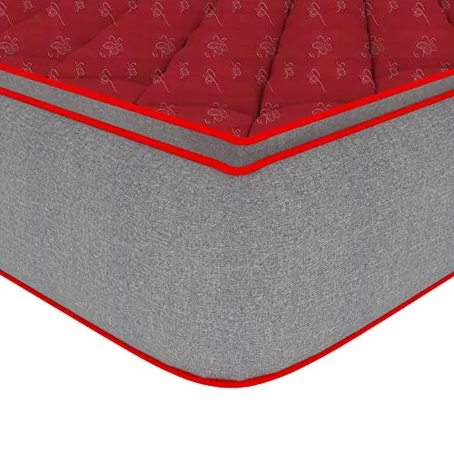 SLEEPSPA by COIRFIT Euphoria Normal Top 10' Inch Queen Size Bonell Spring Mattress with 6 Year Warranty | Orthopedic Pro - Doctor Recommended | PU Foam for Better Support & Comfort (72X70X10, RED)