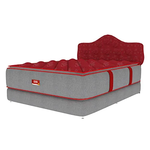 SLEEPSPA by COIRFIT Euphoria Normal Top 8' Inch Double Size Bonell Spring Mattress with 6 Year Warranty | Orthopedic Pro - Doctor Recommended | PU Foam for Better Support & Comfort (75X48X8, RED)