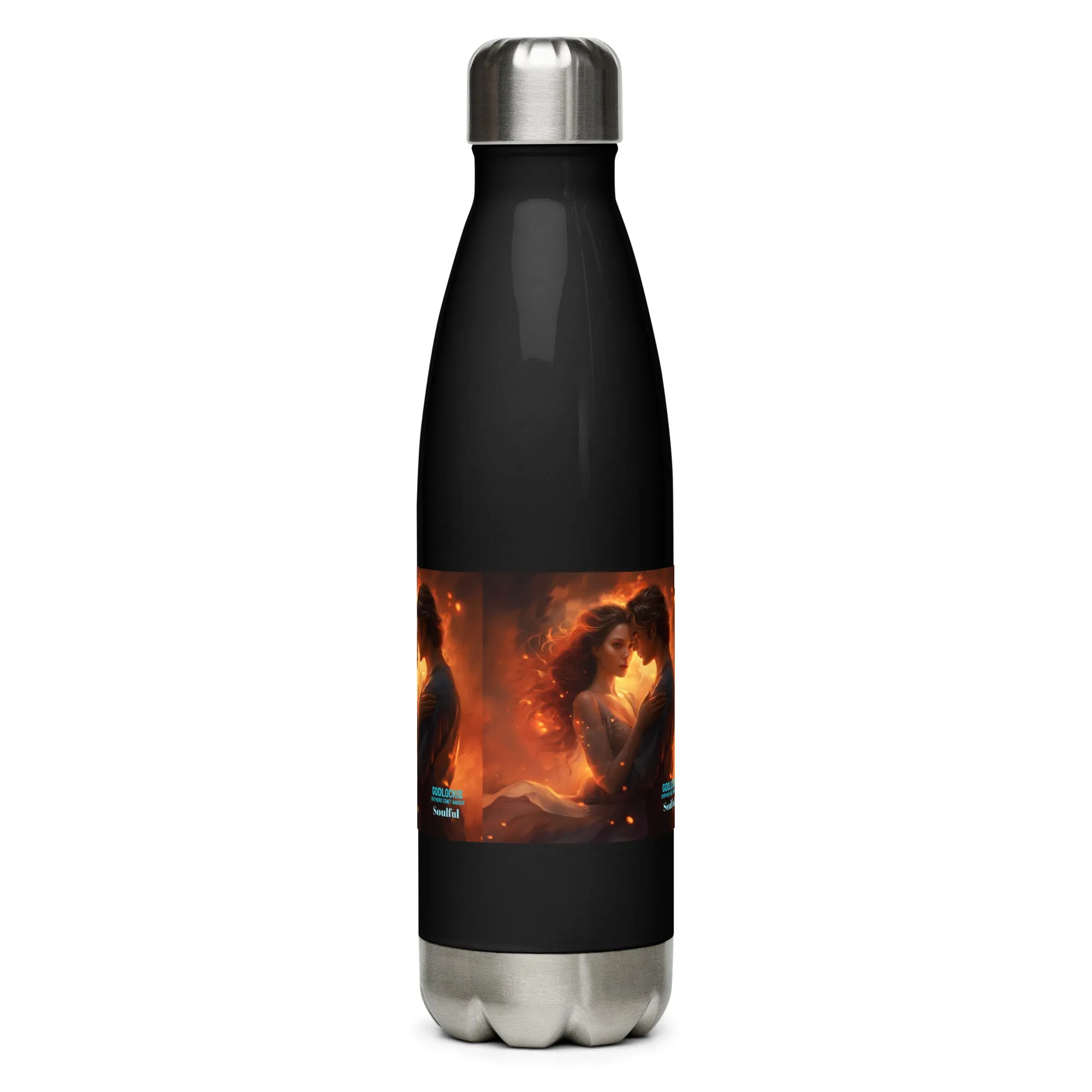 Soulful FLASK Sports Water Bottle - High-Grade Stainless Steel Gym & Sport Bottle for Men and Women - 17 oz, Leak Proof, Double-Walled Insulated Thermos