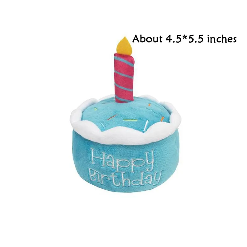 Squeaky Dog Toy - Birthday Cake