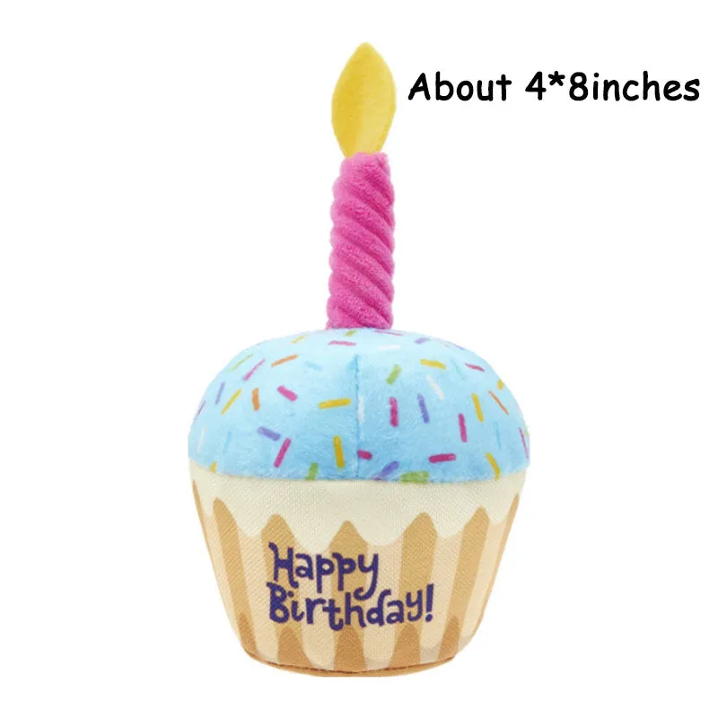 Squeaky Dog Toy - Birthday Cake