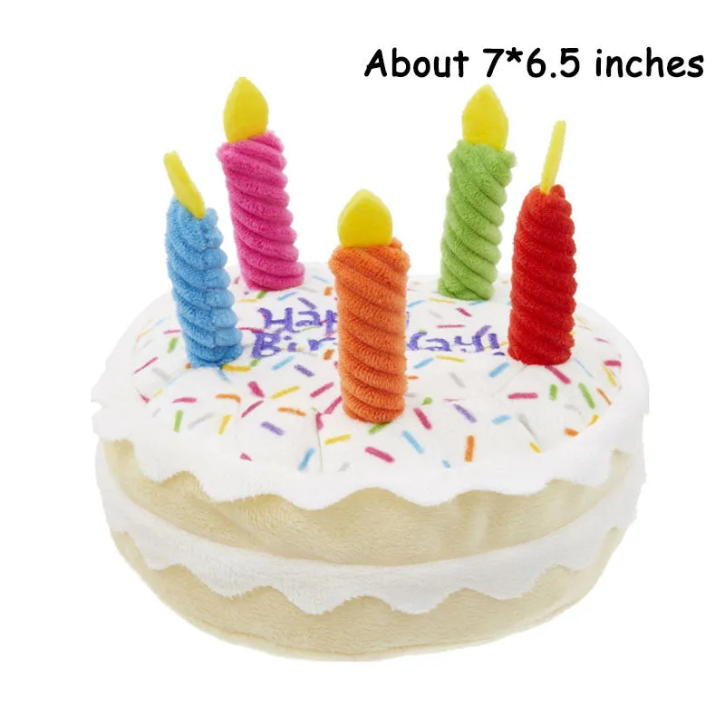 Squeaky Dog Toy - Birthday Cake