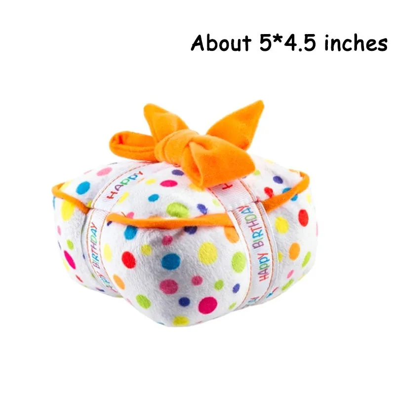 Squeaky Dog Toy - Birthday Cake