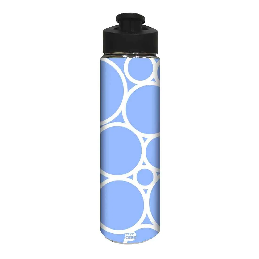 Steel Birthday Return Gifts Small Water Bottle -  White Circle