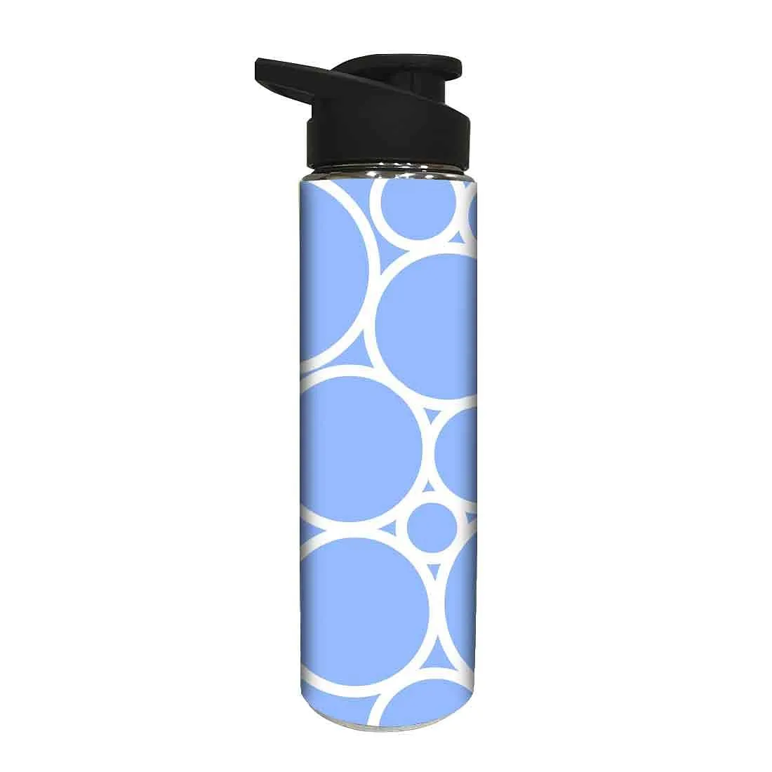 Steel Birthday Return Gifts Small Water Bottle -  White Circle