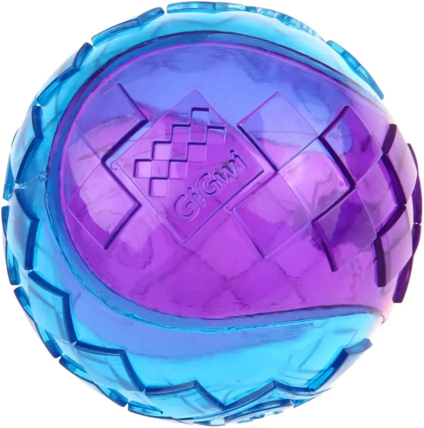 Transparant Blue Purple Ball With Squeaker Dog Toy