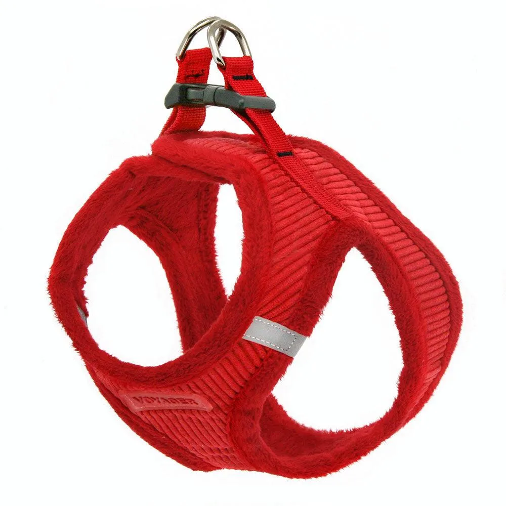 Valentine Step-In Plush Corduroy Pet Harness