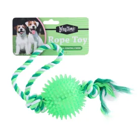 WagTime - Rubber Ball Sling Rope Toy (26cm)