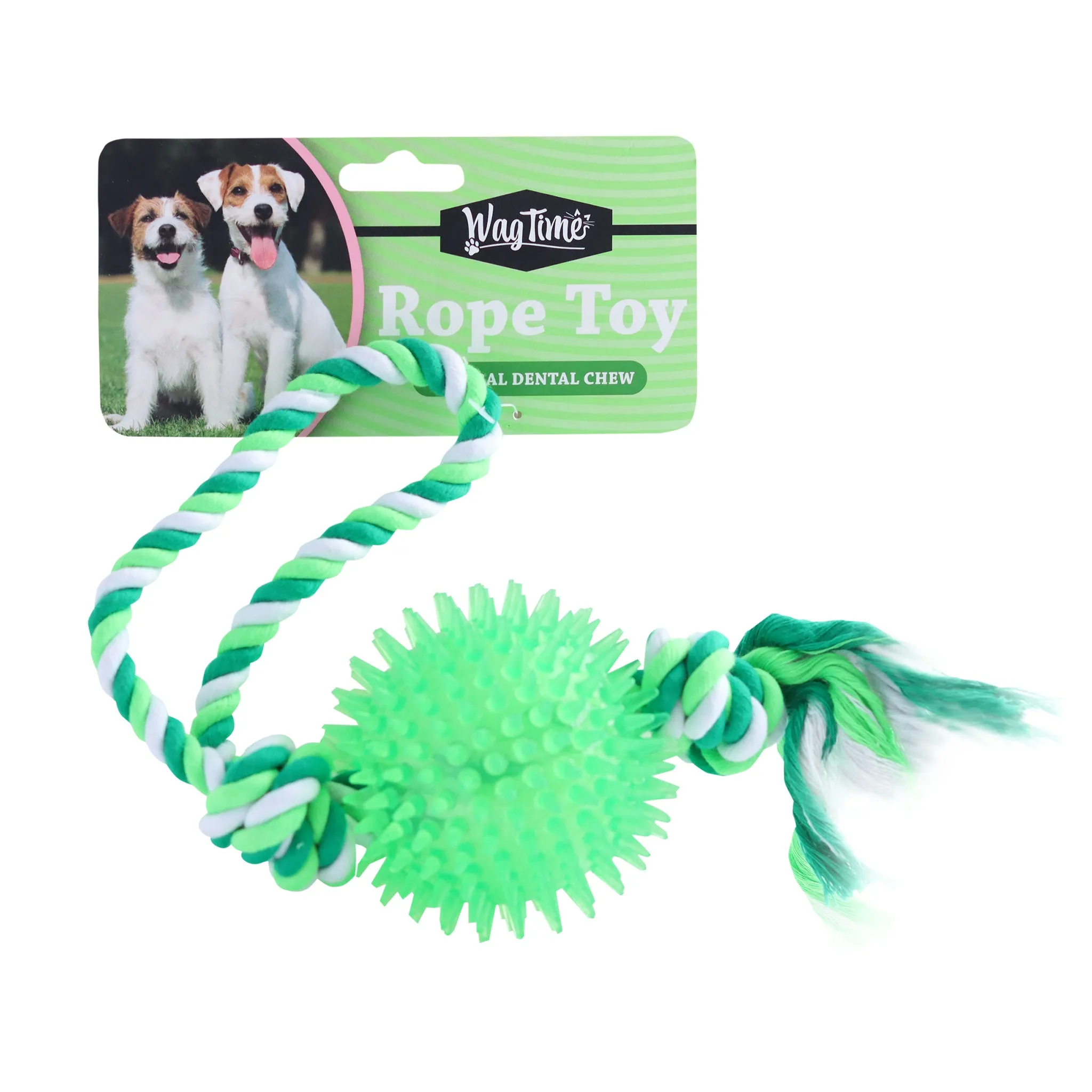 WagTime - Rubber Ball Sling Rope Toy (26cm)