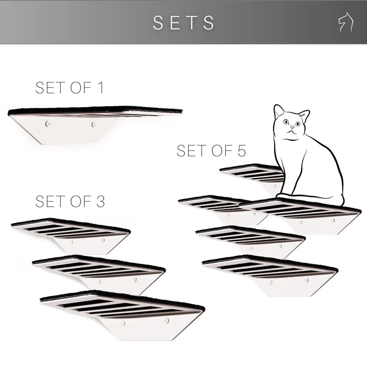 Wall Mounted Cat Perch metal shelves