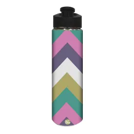 Water Bottle for Kids -  Bold Purple and Green Strips